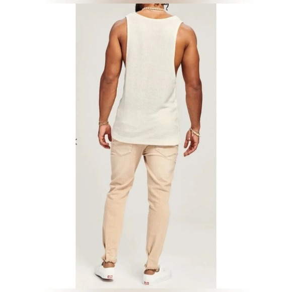 Ser.o.ya diego jeans khaki distressed raw hem streetwear grunge men size 35 - Picture 16 of 16